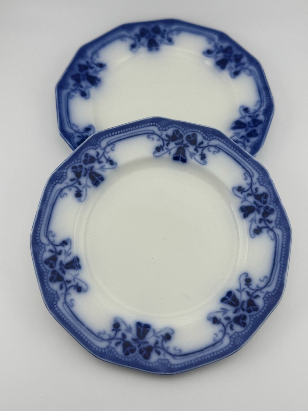 Johnson Brothers Royston Flow Blue 6.5" Side Plate made in England lot of 2